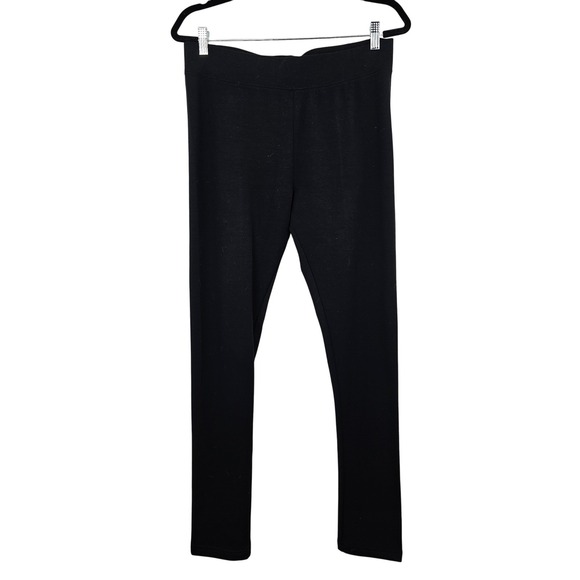 Woolx Women's LG Tall Black Merino Wool Blend Leggings Slim Fit Comfy Casual - Picture 1 of 7